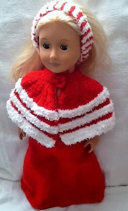 Christmas dress and dolls cape