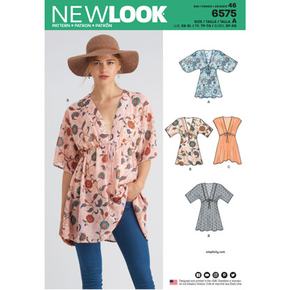 New Look 6575 Misses' Tunics 6575 - Paper Pattern, Size A (XS-S-M-L-XL)
