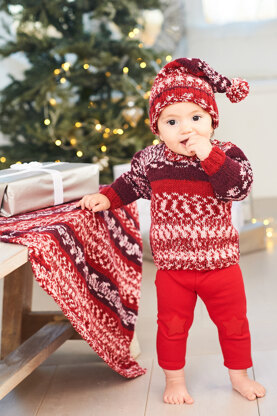 Sweater, Blanket and Hat in Stylecraft Easy Fair Isle Effect - Downloadable PDF