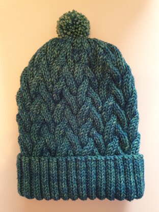 Nysa Bobble Hat in Malabrigo Rios Solis