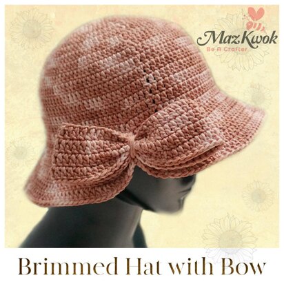 Brimmed Hat with Bow