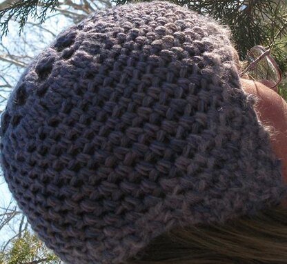 Winter Sunflower - a multi-yarn earflap hat