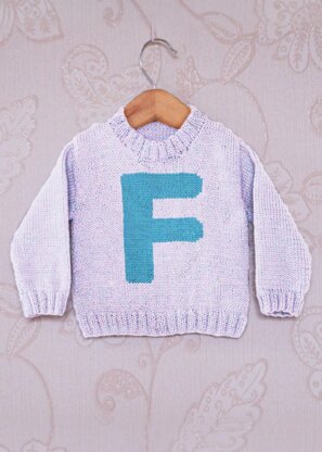 Intarsia - Letter F Chart - Childrens Sweater