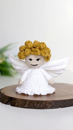 Christmas angel ornament, Crochet angel pattern, angel anigurumi pattern