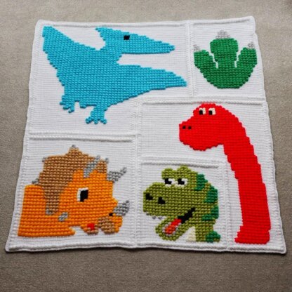 Crochet dinosaur best sale blanket pattern free