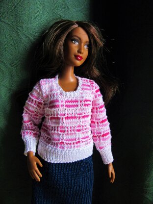 1:6th scale Candy stripe jumper