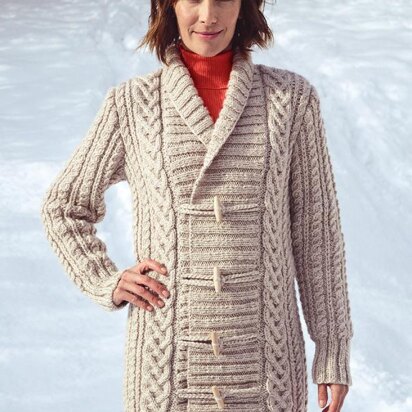 Women Cable  Jacket in Bergere de France Alaska - 71136-314 - Downloadable PDF