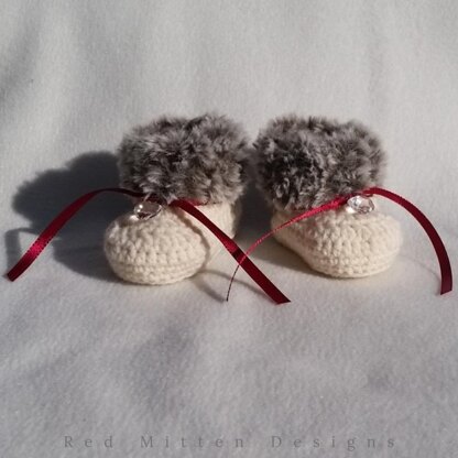 PDF Faux Fur Baby Booties