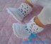 White Lace Top Baby Booties