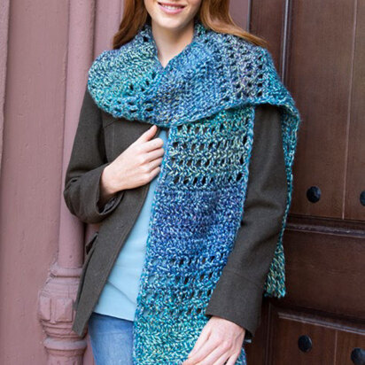 The Big Easy Scarf in Red Heart Medley - LW4947 - Downloadable PDF
