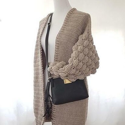 Bubble sleeve cardigan