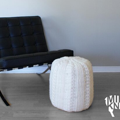 Cable Knit Footstool (2015018)