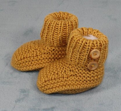 Toddler Chunky 2 Button Slipper Boots Circular