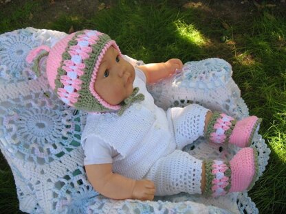 Crochet Blossom Baby Set