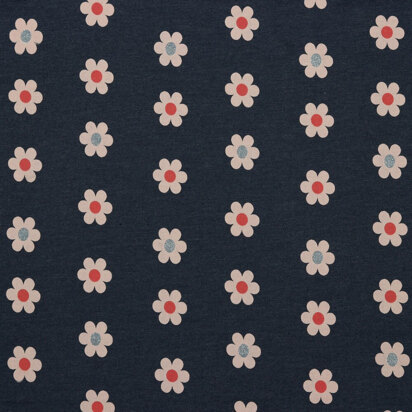 Poppy Fabrics - Glitter Flowers Jersey