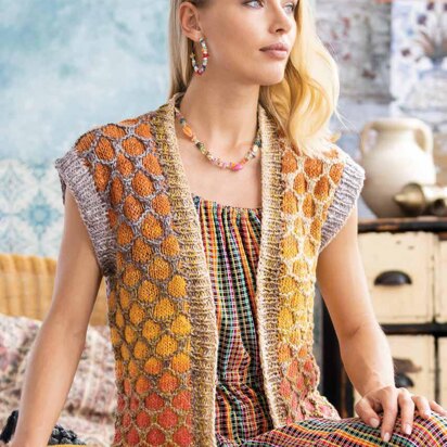 Honeycomb Vest in Noro Geshi - 16763 - Downloadable PDF