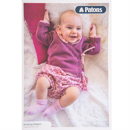 Baby Wrap Cardigan in Patons Cotton Bamboo - Leaflet