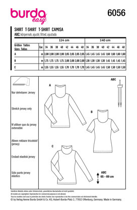 Burda Style Misses' Turtleneck Top with Half- or Full-Length Sleeves B6056 - Paper Pattern, Size 8-22 (34-48)