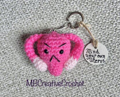 Uterus mini keychain