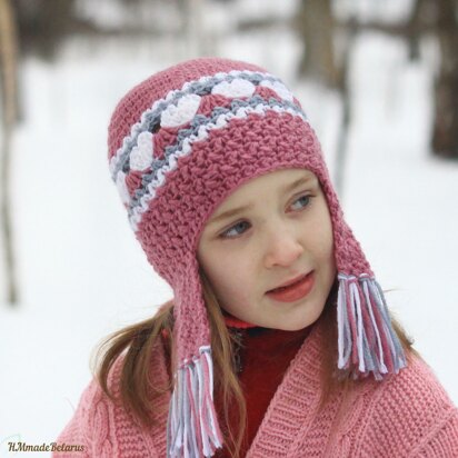 Valentine earflap hat