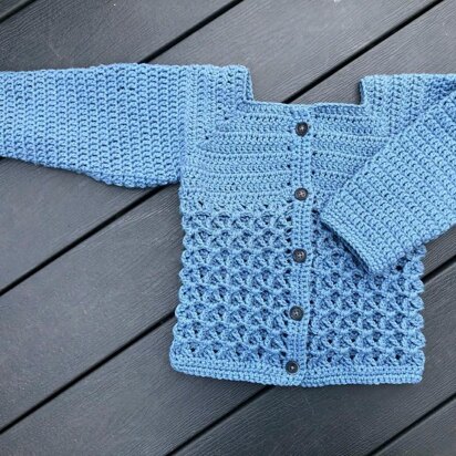 Crochet Textured Baby Cardigan