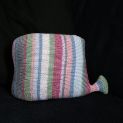 Big friendly whale mini-cushion