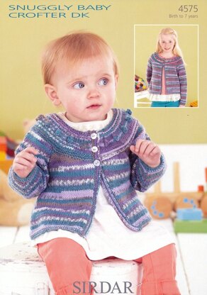 Cardigans in Sirdar Snuggly Baby Crofter DK - 4575