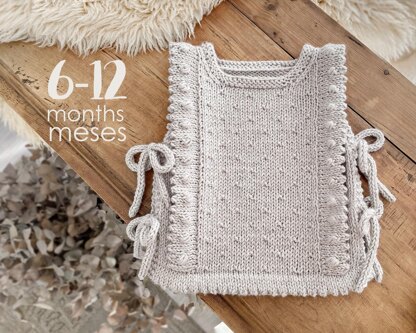 6-12 months – PLUMETI knit vest pattern