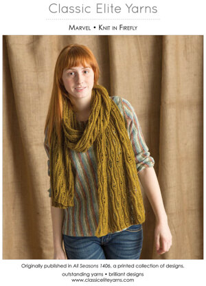 Marvel Scarf in Classic Elite Yarns Firefly - Downloadable PDF