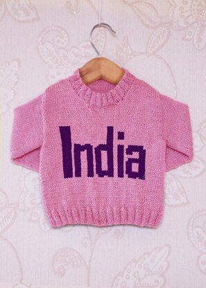 Intarsia - India Moniker Chart - Childrens Sweater