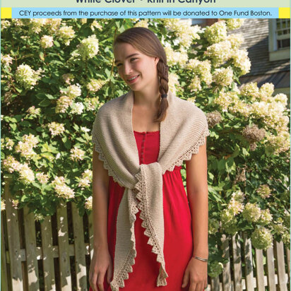 White Clover Shawl in Classic Elite Yarns MountainTop Canyon - Downloadable PDF