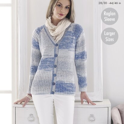 Cardigan & Sweater in King Cole Drifter 4ply - 5383pdf - Downloadable PDF