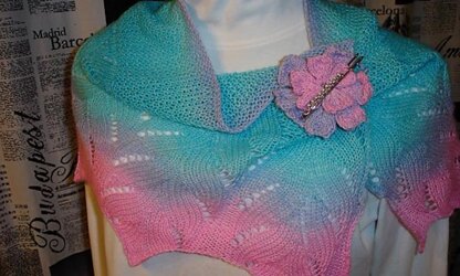 Flower and Lace Shawlette