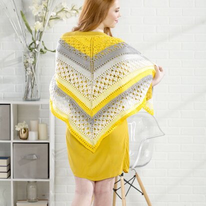 Sunshiny Day Shawl in Premier Yarns DK Colours - Downloadable PDF