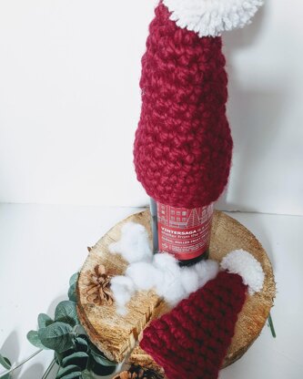 Christmas Bottle Hats