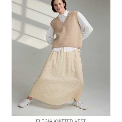 Elegia Knitted Vest in Novita Merino DK - Downloadable PDF