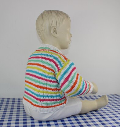 Baby Stripe Open Neck Sweater