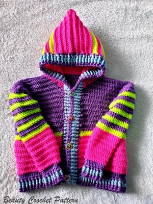 Basic Hooded Kids Cardigan