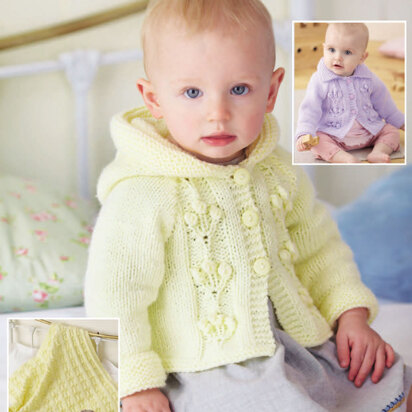 Hooded and Flat Collar Jackets and Blanket in Sirdar Supersoft Aran - 4830 - Downloadable PDF