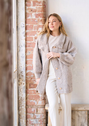 Wolf Cardigan  in Rowan Brushed Fleece - Downloadable PDF