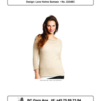 Blouse with Waterfall in BC Garn Baby Alpaca - 2234BC - Downloadable PDF
