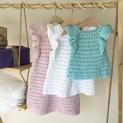 Crochet baby pinafore dress hot sale pattern