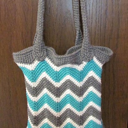 Chevron Book/Grocery Bag