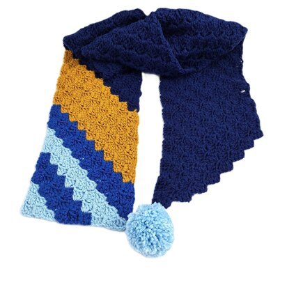 Blue Cartoon Scarf C2C