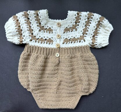 Baby Button Seat Romper Outfit
