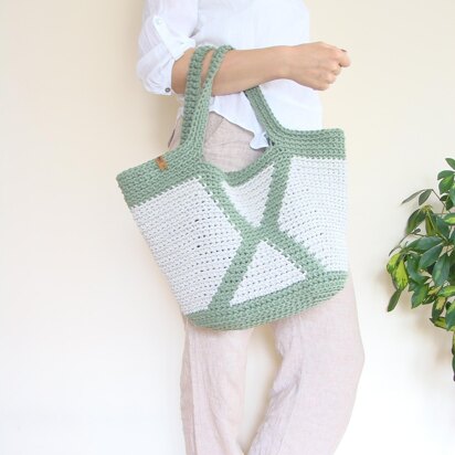 Geometric Basket Bag