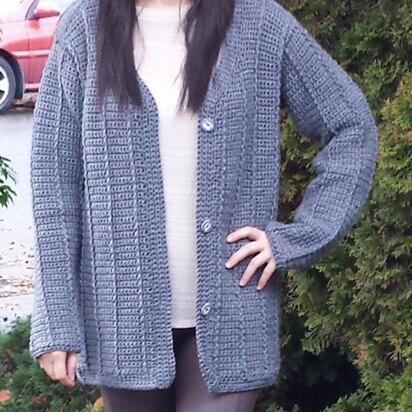 Cozy Ribbed Crochet Cardigan