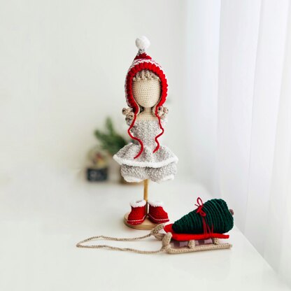 Amigurumi elf outfit, crochet doll clothes