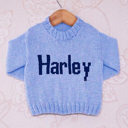 Intarsia - Harley Moniker Chart - Childrens Sweater