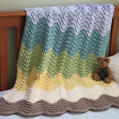 625 Welcome Home Blanket - Knitting Pattern for Babies in Valley Yarns Valley Superwash Bulky